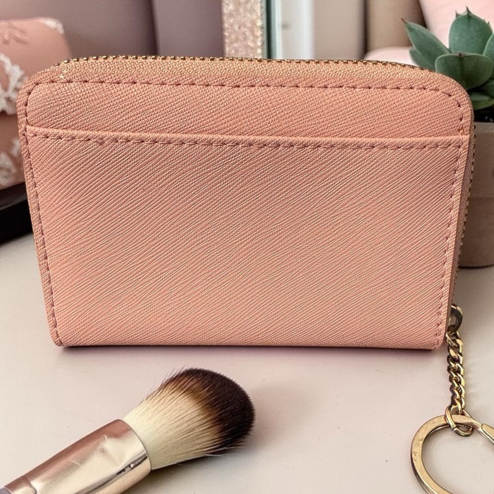 Kate Spade Novelty Storybook Pink Saffiano Leather Zip “Alphabet Series” Wallet - Picture 2 of 7